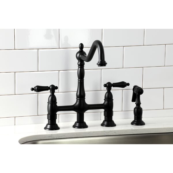 Heritage Bridge Faucet with Side Spray